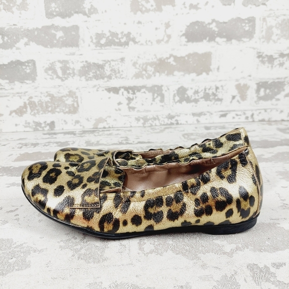 AGL Leopard Print Leather Round Toe Softness Comfort Loafers i1026 - Picture 1 of 10